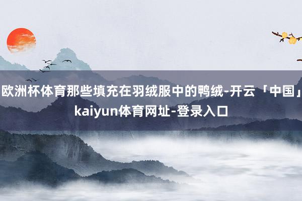 欧洲杯体育那些填充在羽绒服中的鸭绒-开云「中国」kaiyun体育网址-登录入口