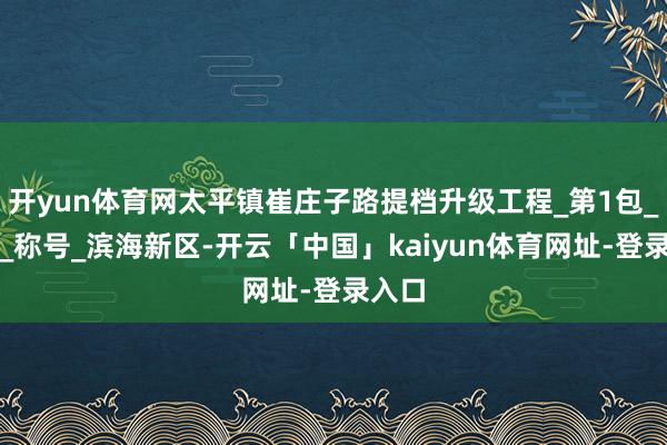 开yun体育网太平镇崔庄子路提档升级工程_第1包_协议_称号_滨海新区-开云「中国」kaiyun体育网址-登录入口